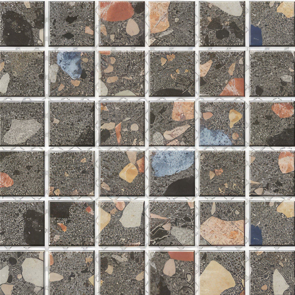 Terrazzo 3" x 3" Square Mosaic Porcelain Tile - NOVA Tile & Stone