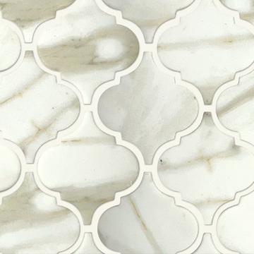 Panorama Glass Arabesque Mosaic on 12 x 12 Mesh Glass Tile - NOVA Tile & Stone