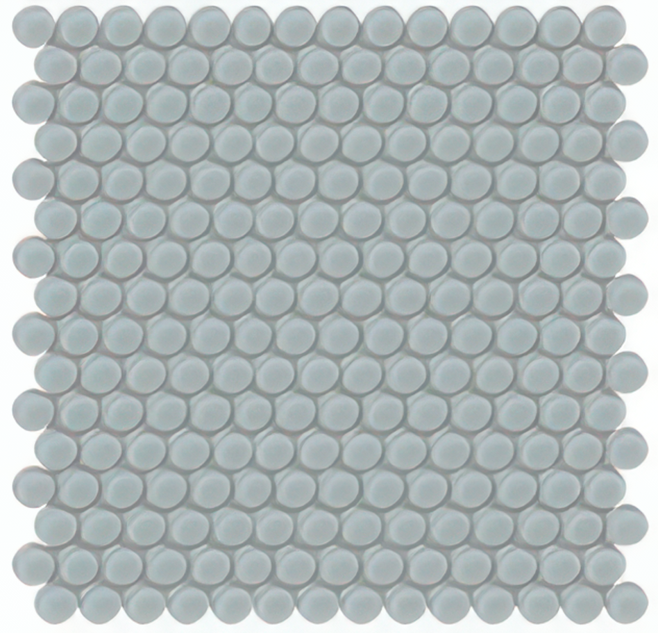 Crystal Metropolis 1" Penny Round Mosaic on 12 x 12 Mesh Glass Tile - NOVA Tile & Stone