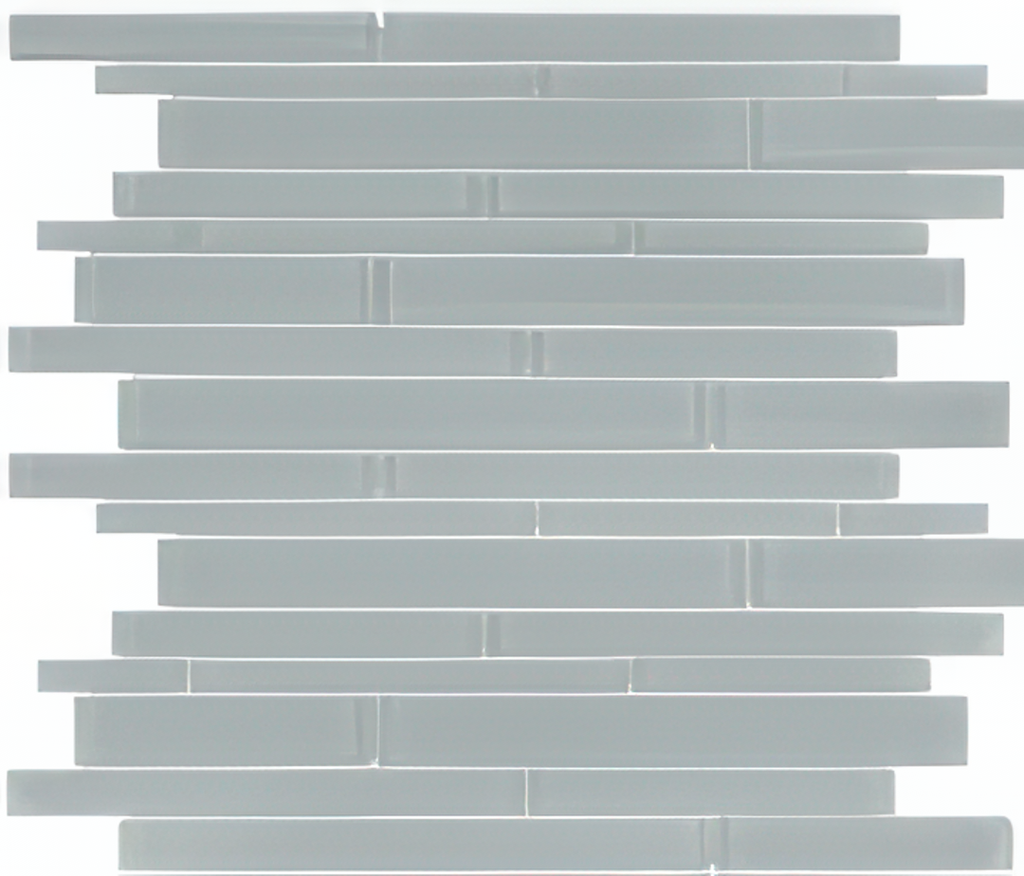 Crystal Metropolis Random Strip Mosaic on 12" x 12" Mesh - NOVA Tile & Stone