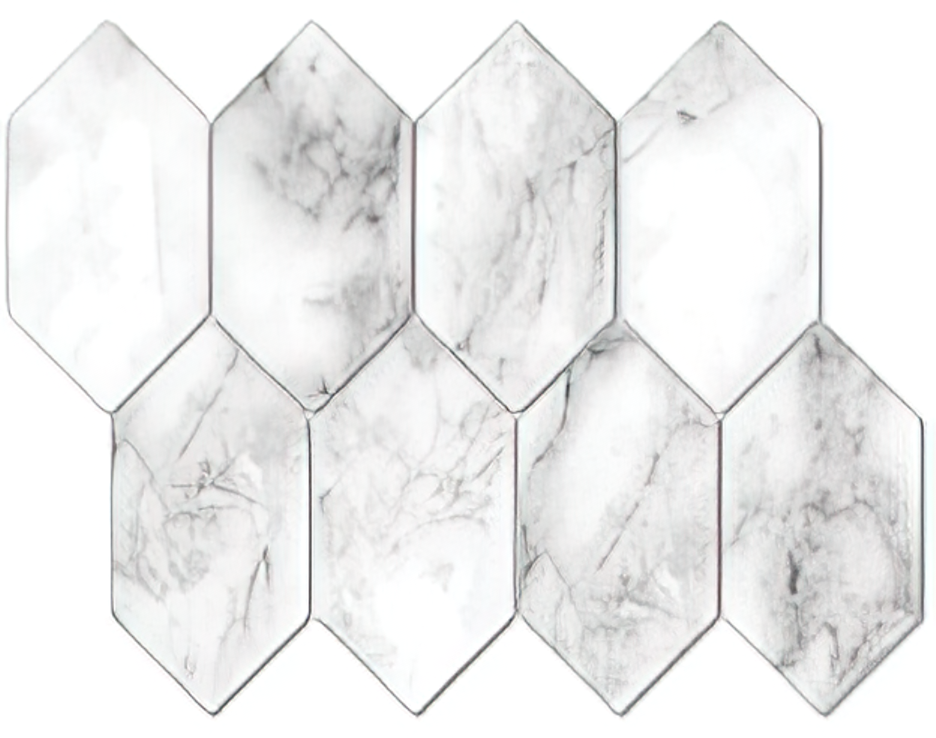 Mozart 3" x 6" Elongated Hexagon Mosaic Porcelain Tile - NOVA Tile & Stone